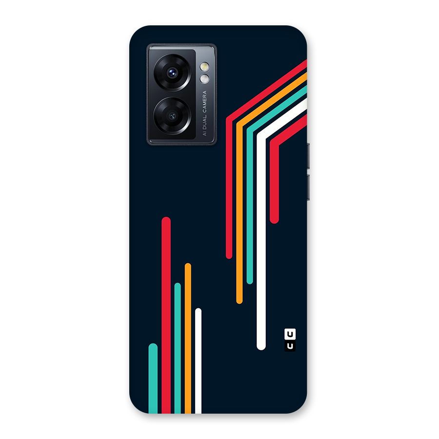 Retro Lines Minimal Stripes Back Case for Oppo K10 5G