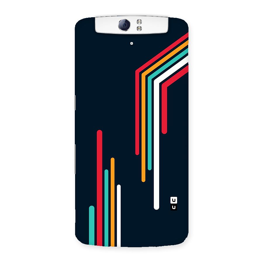 Retro Lines Minimal Stripes Back Case for Oppo N1