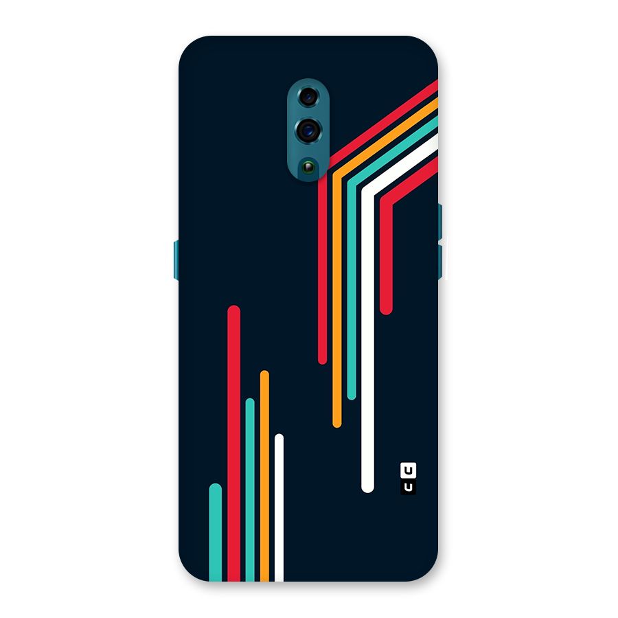 Retro Lines Minimal Stripes Back Case for Oppo Reno
