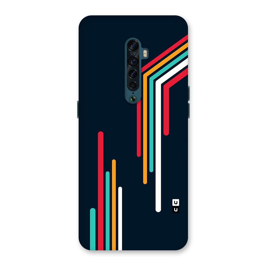 Retro Lines Minimal Stripes Back Case for Oppo Reno2
