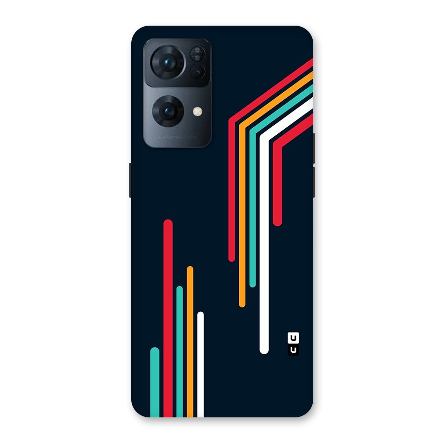 Retro Lines Minimal Stripes Back Case for Oppo Reno7 Pro 5G