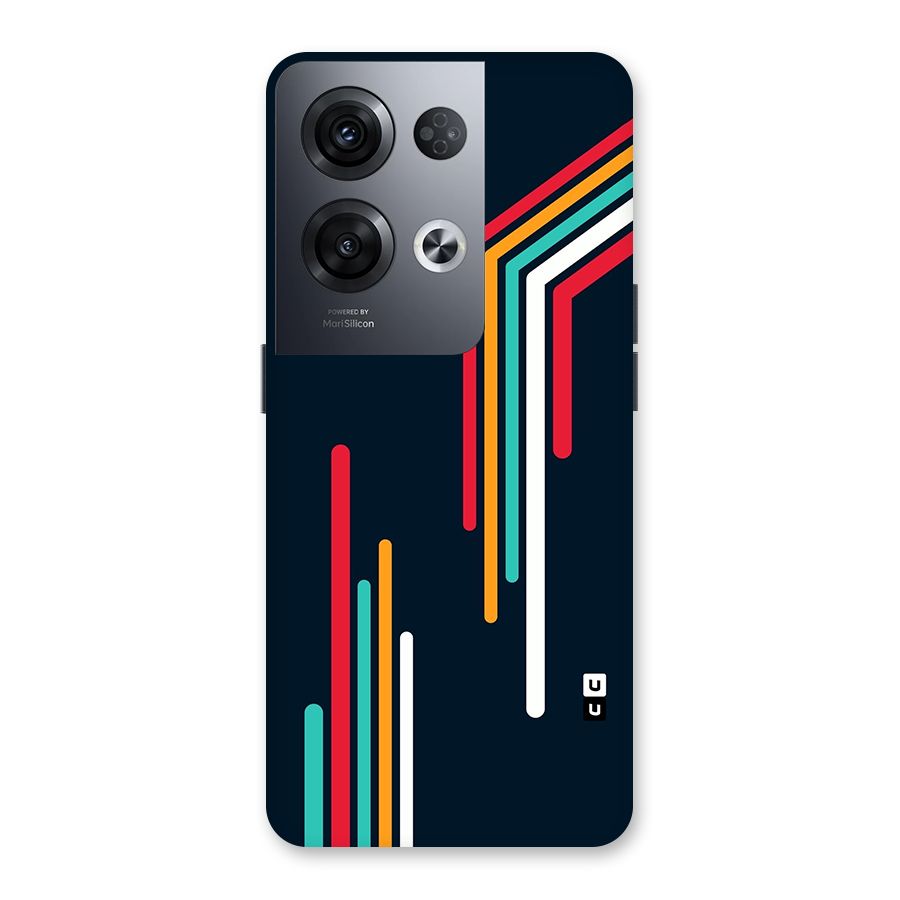 Retro Lines Minimal Stripes Back Case for Oppo Reno8 Pro 5G