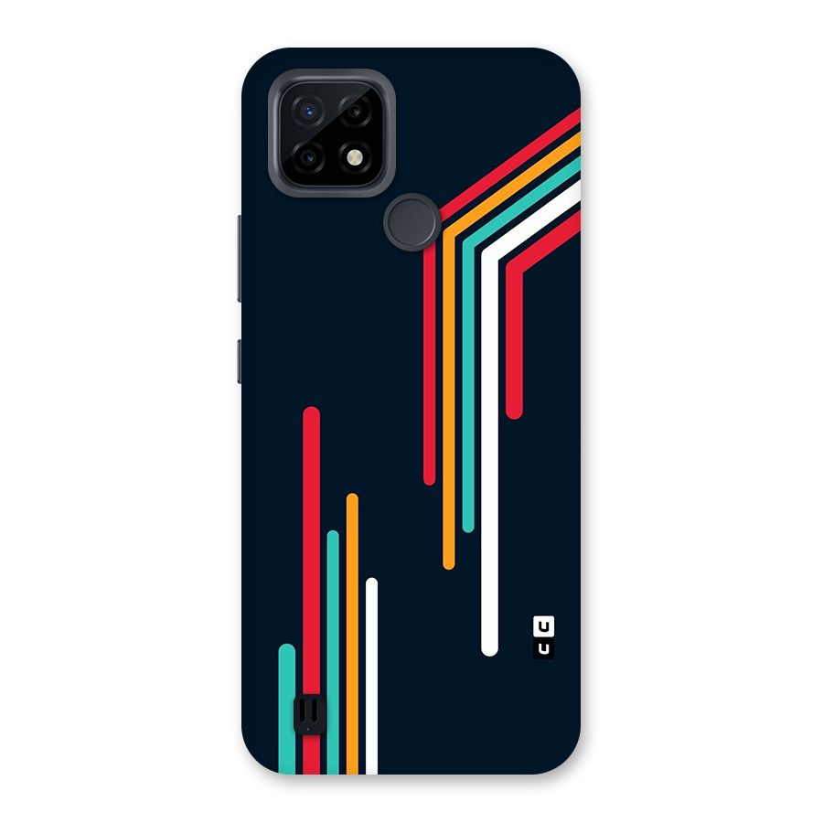 Retro Lines Minimal Stripes Back Case for Realme C21