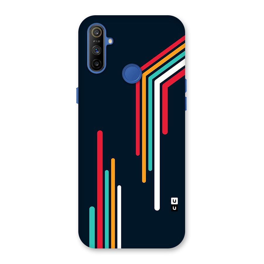 Retro Lines Minimal Stripes Back Case for Realme Narzo 10A