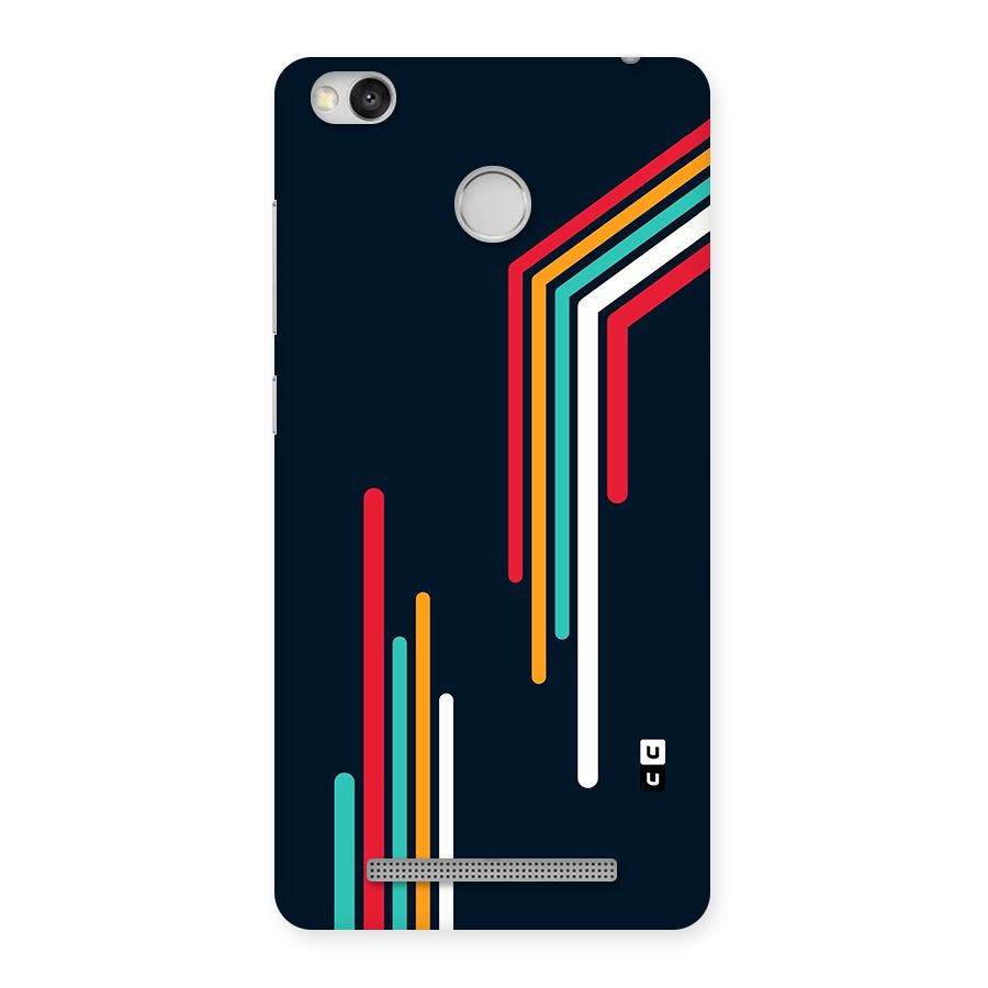 Retro Lines Minimal Stripes Back Case for Redmi 3S Prime