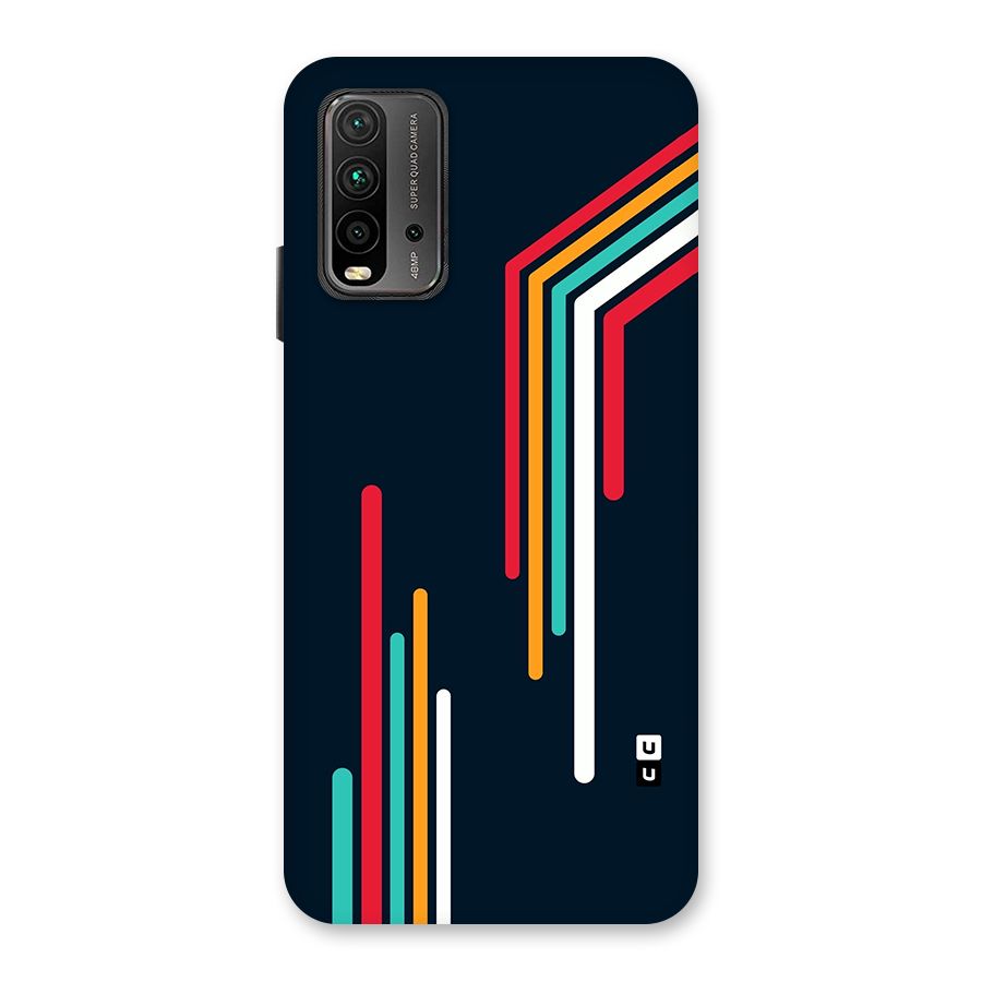 Retro Lines Minimal Stripes Back Case for Redmi 9 Power