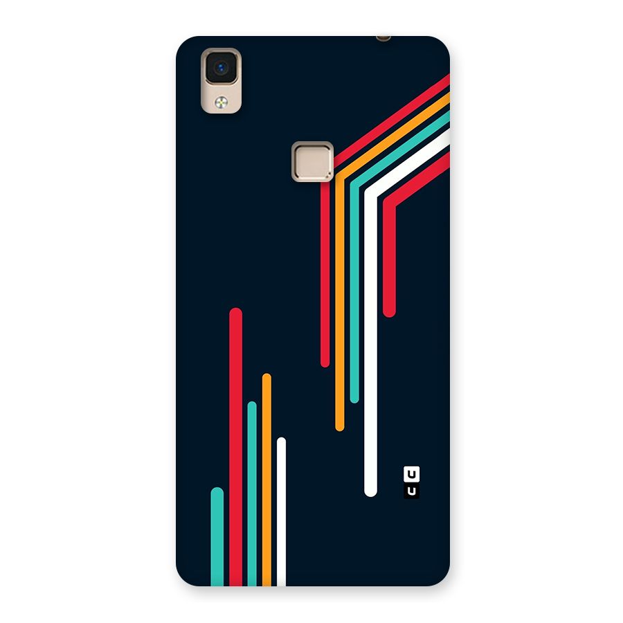 Retro Lines Minimal Stripes Back Case for V3 Max