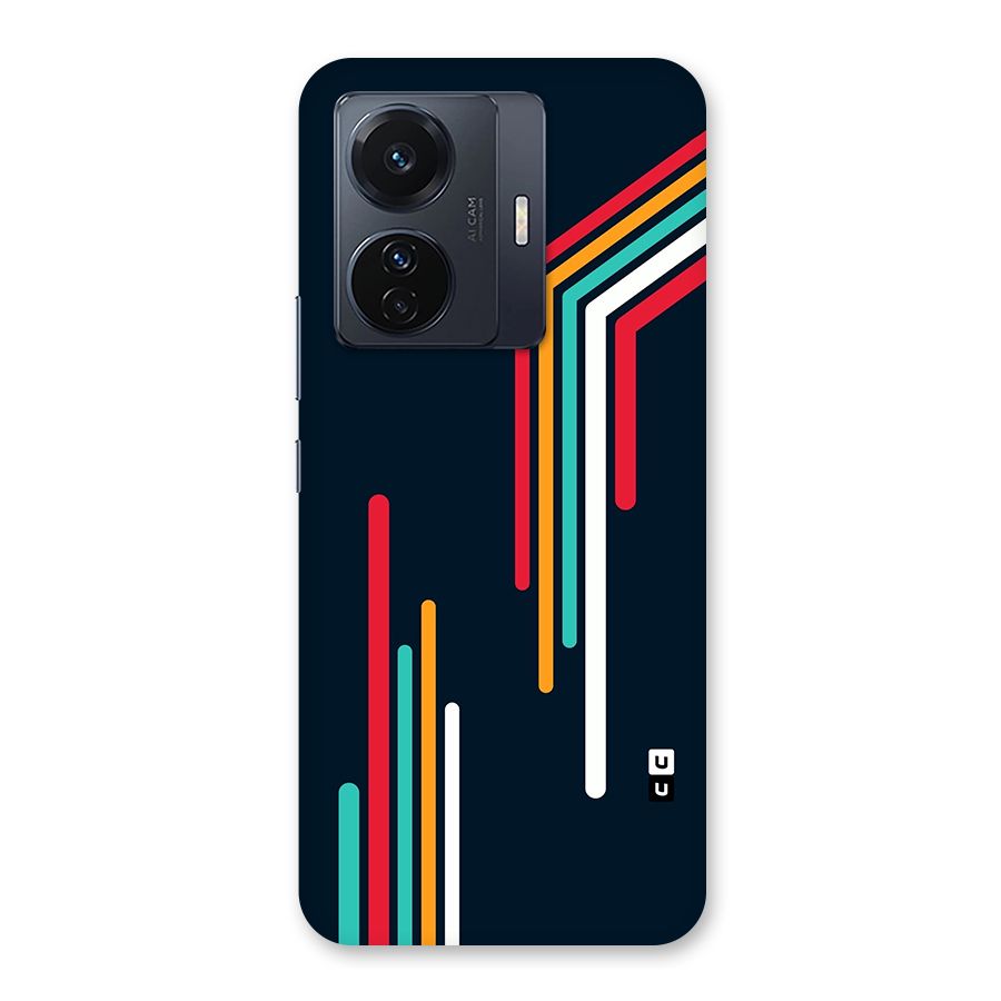 Retro Lines Minimal Stripes Back Case for Vivo T1 Pro