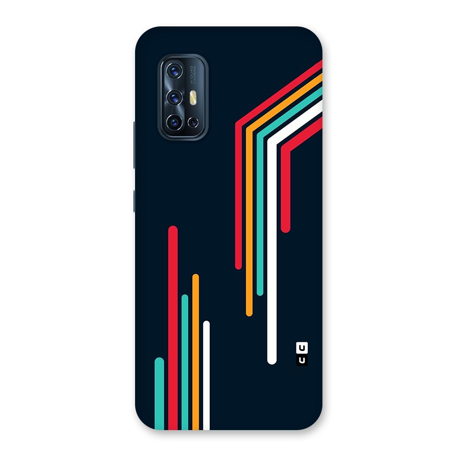 Retro Lines Minimal Stripes Back Case for Vivo V17