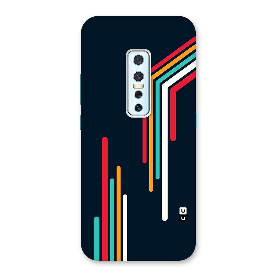 Retro Lines Minimal Stripes Back Case for Vivo V17 Pro