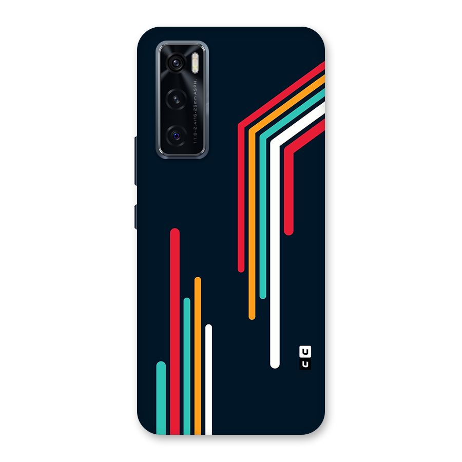 Retro Lines Minimal Stripes Back Case for Vivo V20 SE
