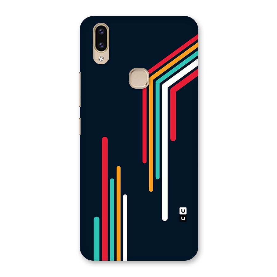 Retro Lines Minimal Stripes Back Case for Vivo V9 Youth