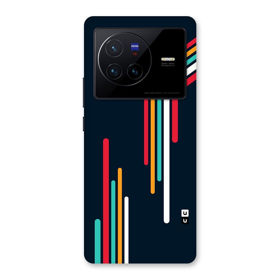 Retro Lines Minimal Stripes Back Case for Vivo X80