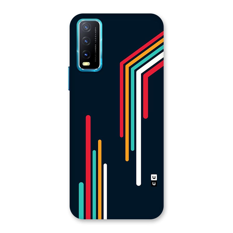 Retro Lines Minimal Stripes Back Case for Vivo Y20