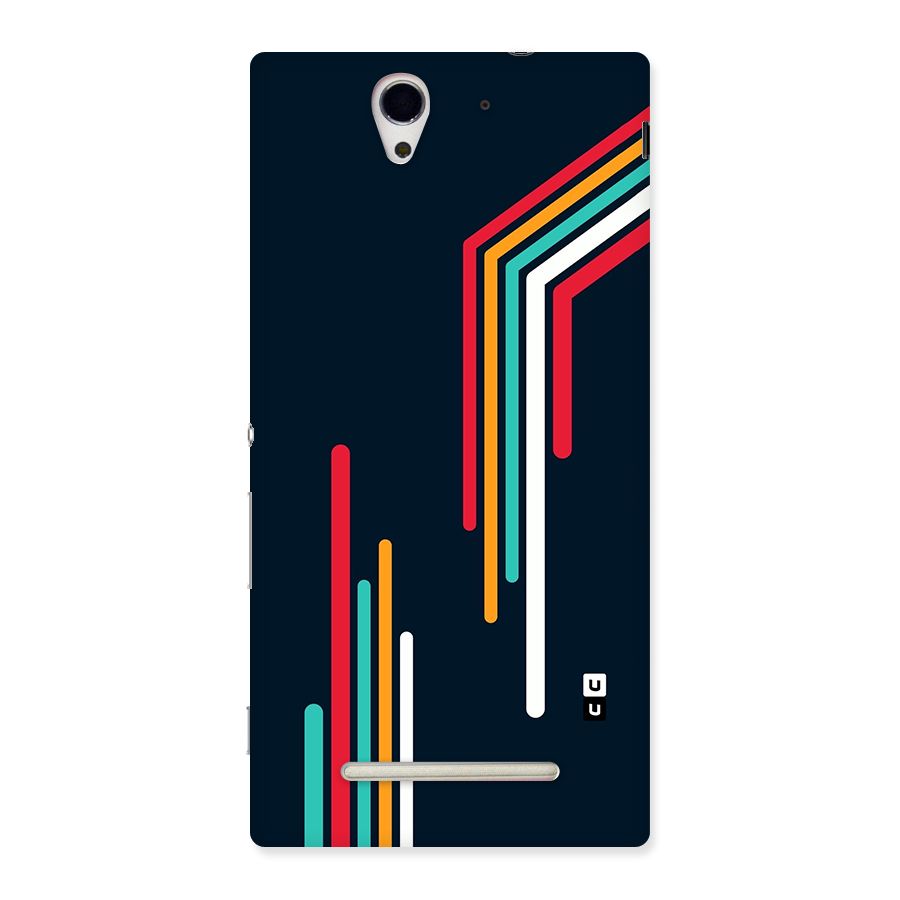 Retro Lines Minimal Stripes Back Case for Xperia C3