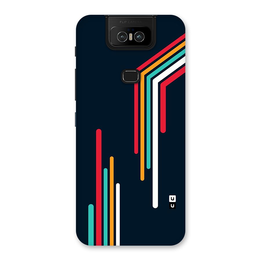 Retro Lines Minimal Stripes Back Case for Zenfone 6z
