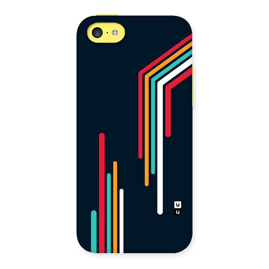 Retro Lines Minimal Stripes Back Case for iPhone 5C