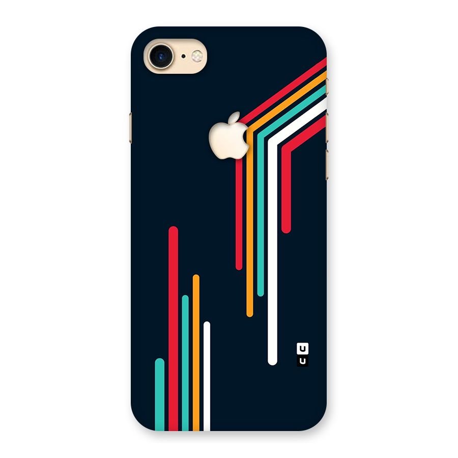 Retro Lines Minimal Stripes Back Case for iPhone 7 Apple Cut
