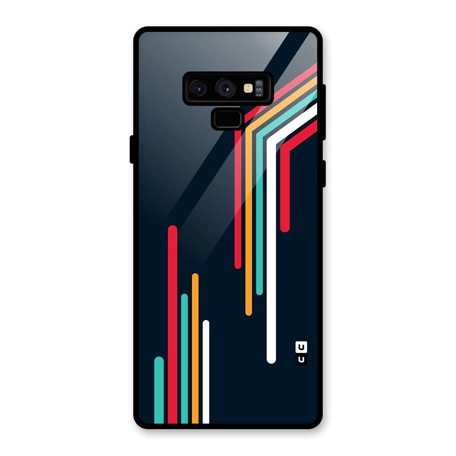 Retro Lines Minimal Stripes Glass Back Case for Galaxy Note 9