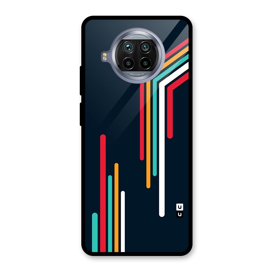 Retro Lines Minimal Stripes Glass Back Case for Mi 10i