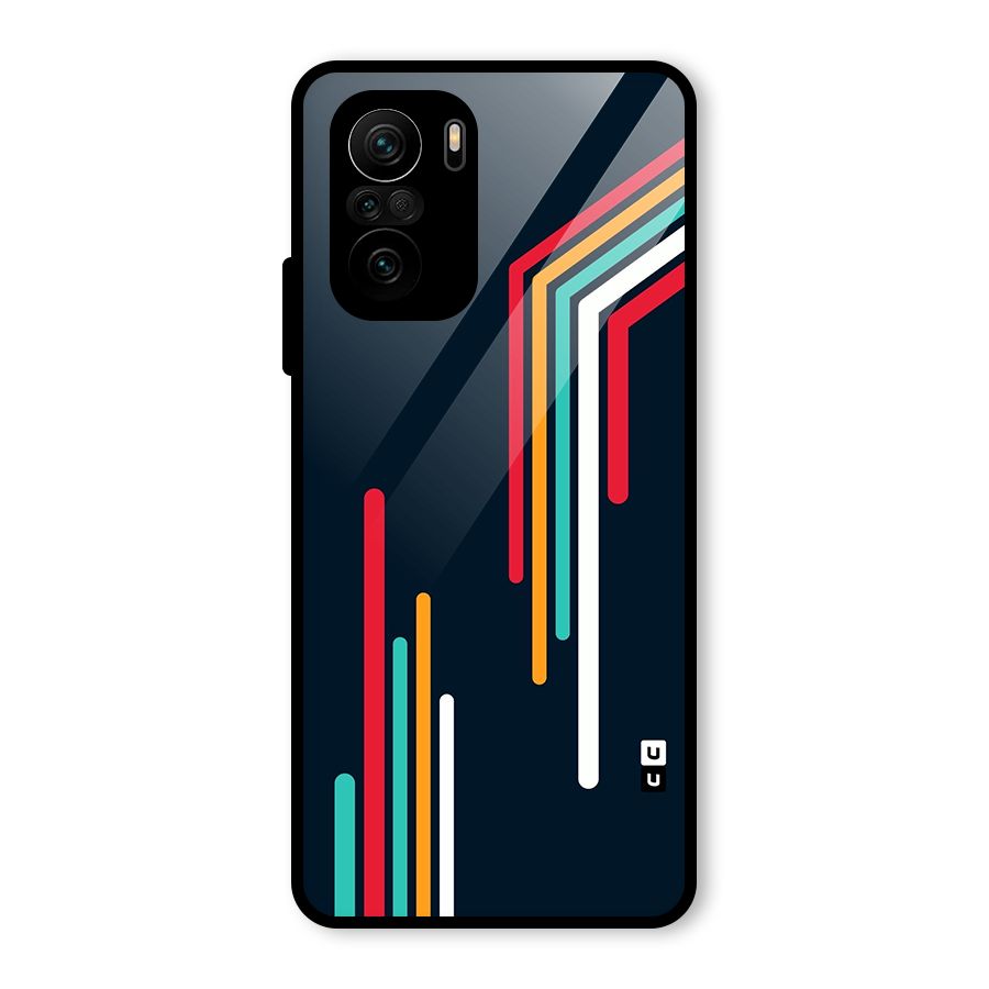 Retro Lines Minimal Stripes Glass Back Case for Mi 11X Pro