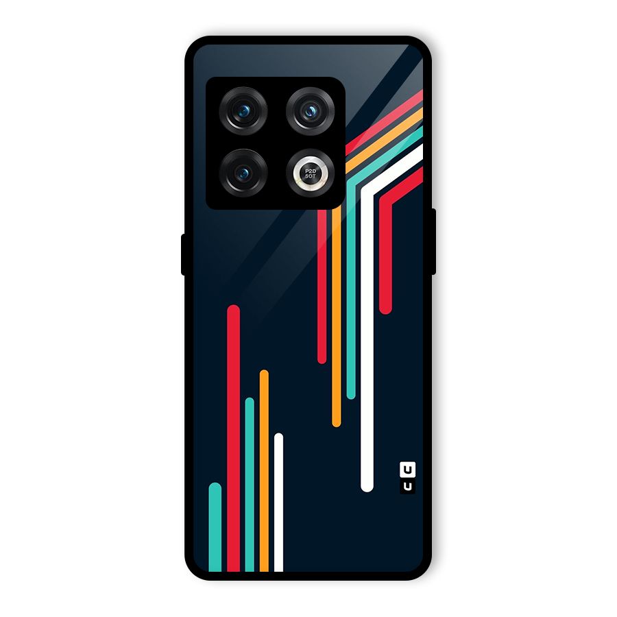 Retro Lines Minimal Stripes Glass Back Case for OnePlus 10 Pro 5G