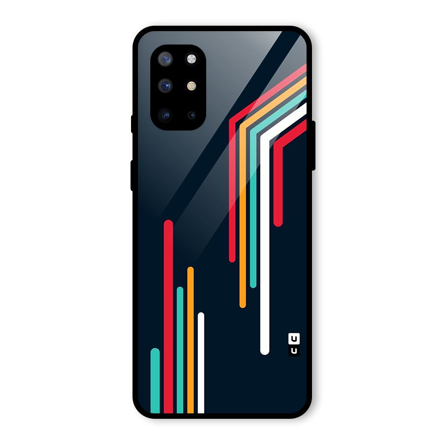 Retro Lines Minimal Stripes Glass Back Case for OnePlus 8T
