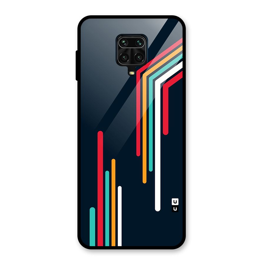 Retro Lines Minimal Stripes Glass Back Case for Poco M2 Pro