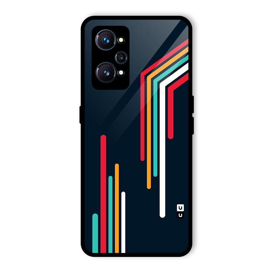 Retro Lines Minimal Stripes Glass Back Case for Realme GT 2