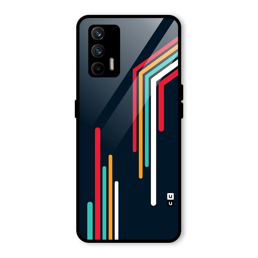 Retro Lines Minimal Stripes Glass Back Case for Realme GT 5G