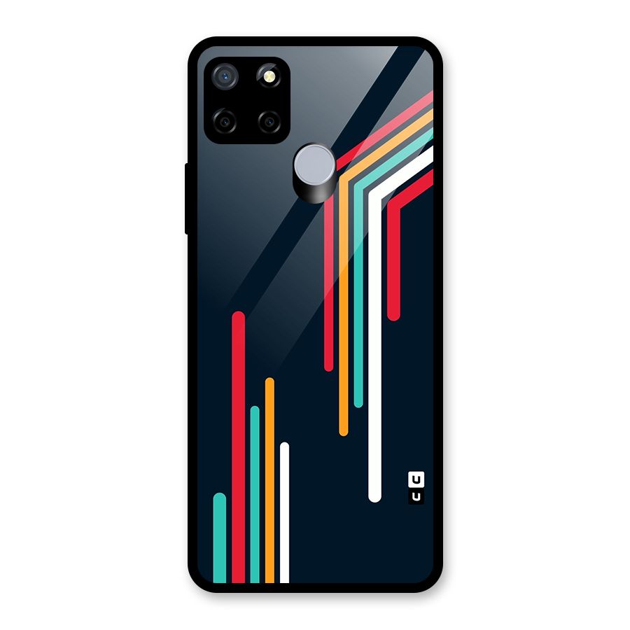 Retro Lines Minimal Stripes Glass Back Case for Realme Narzo 20