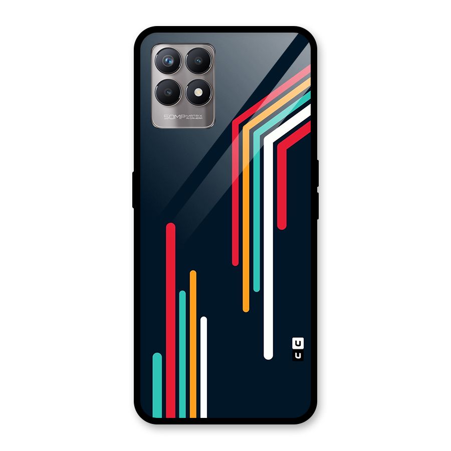 Retro Lines Minimal Stripes Glass Back Case for Realme Narzo 50