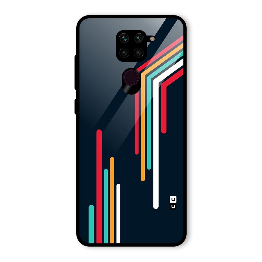 Retro Lines Minimal Stripes Glass Back Case for Redmi Note 9