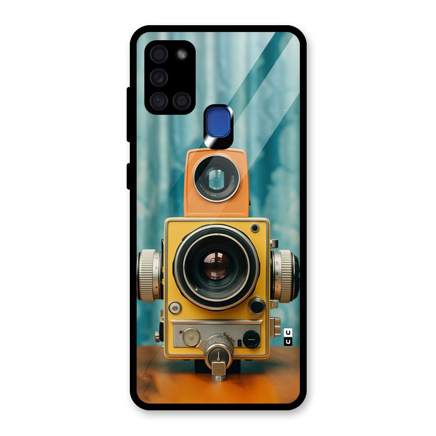 Retro Projector Glass Back Case for Galaxy A21s