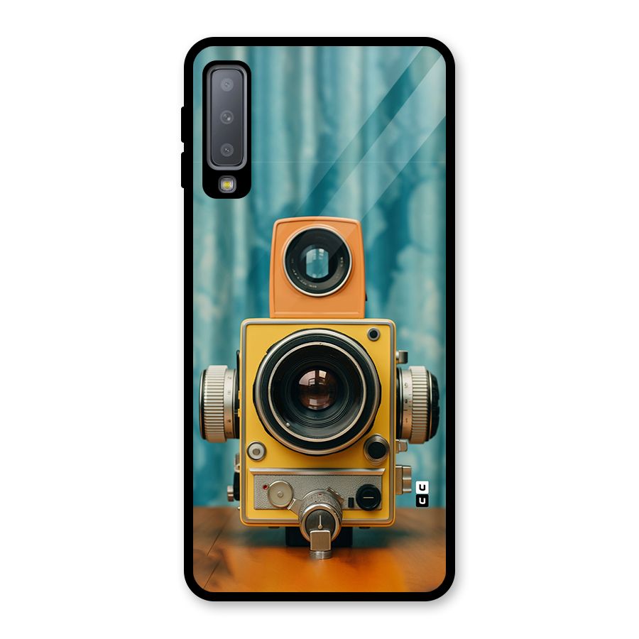 Retro Projector Glass Back Case for Galaxy A7 (2018)
