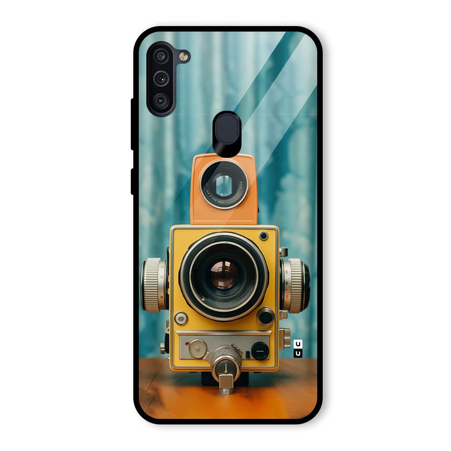 Retro Projector Glass Back Case for Galaxy M11