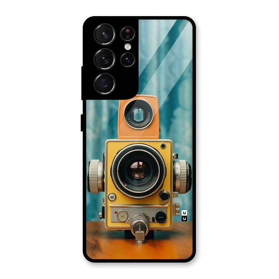 Retro Projector Glass Back Case for Galaxy S21 Ultra 5G