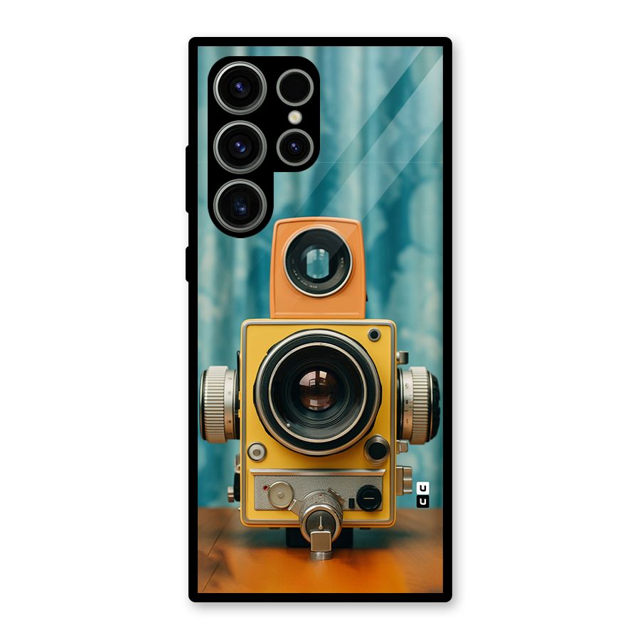 Retro Projector Glass Back Case for Galaxy S23 Ultra