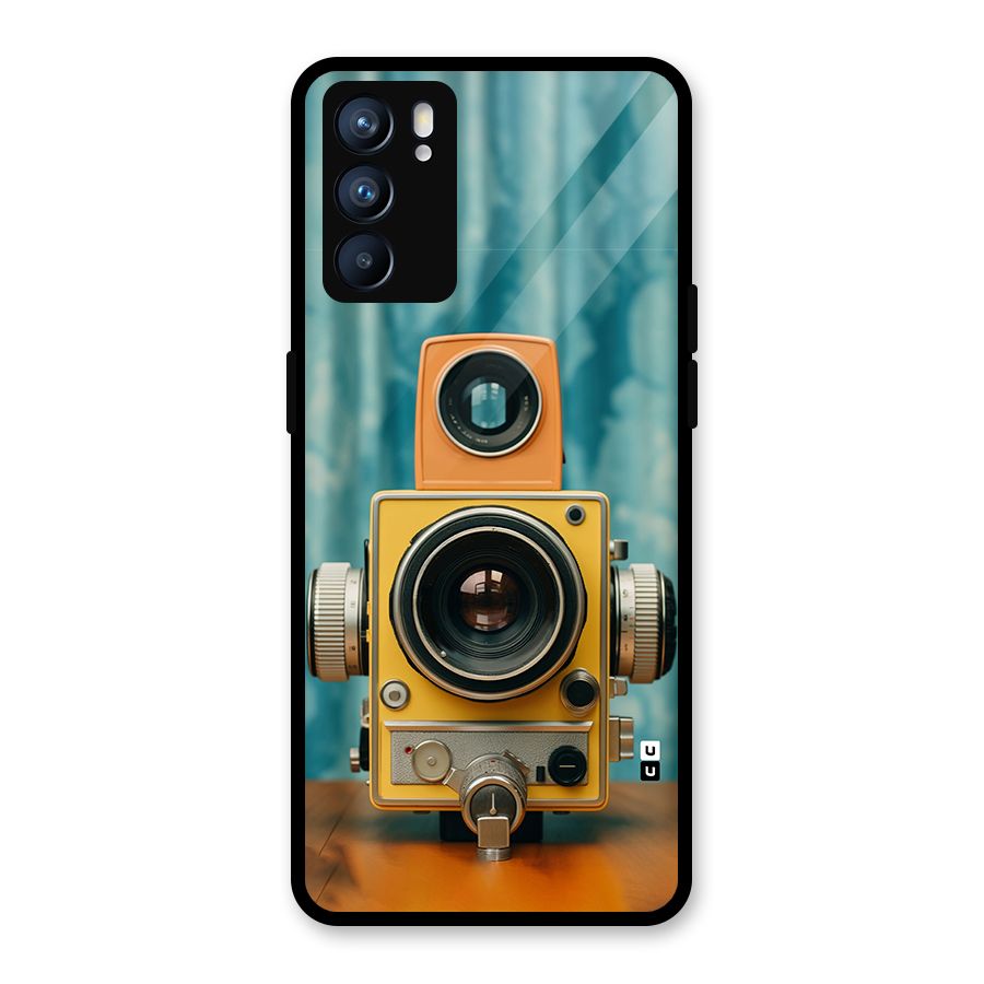 Retro Projector Glass Back Case for Oppo Reno6 5G