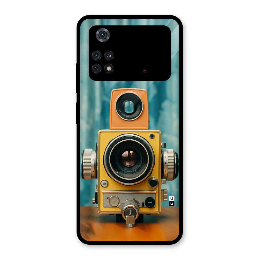 Retro Projector Glass Back Case for Poco M4 Pro 4G