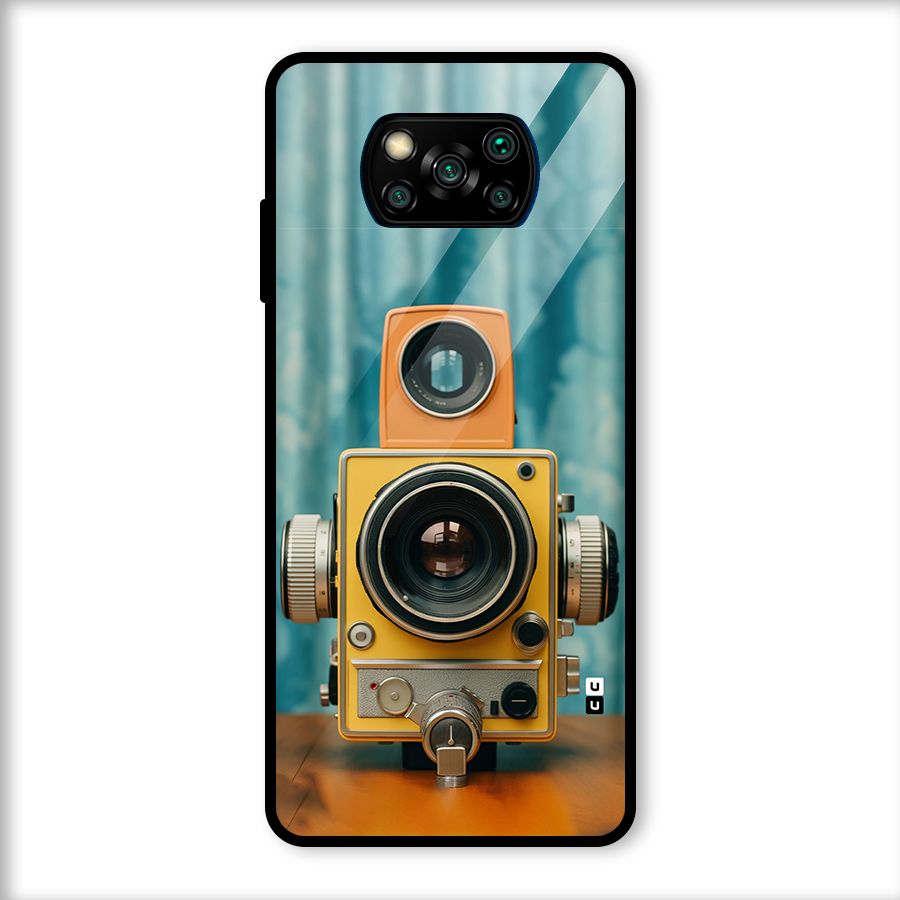Retro Projector Glass Back Case for Poco X3