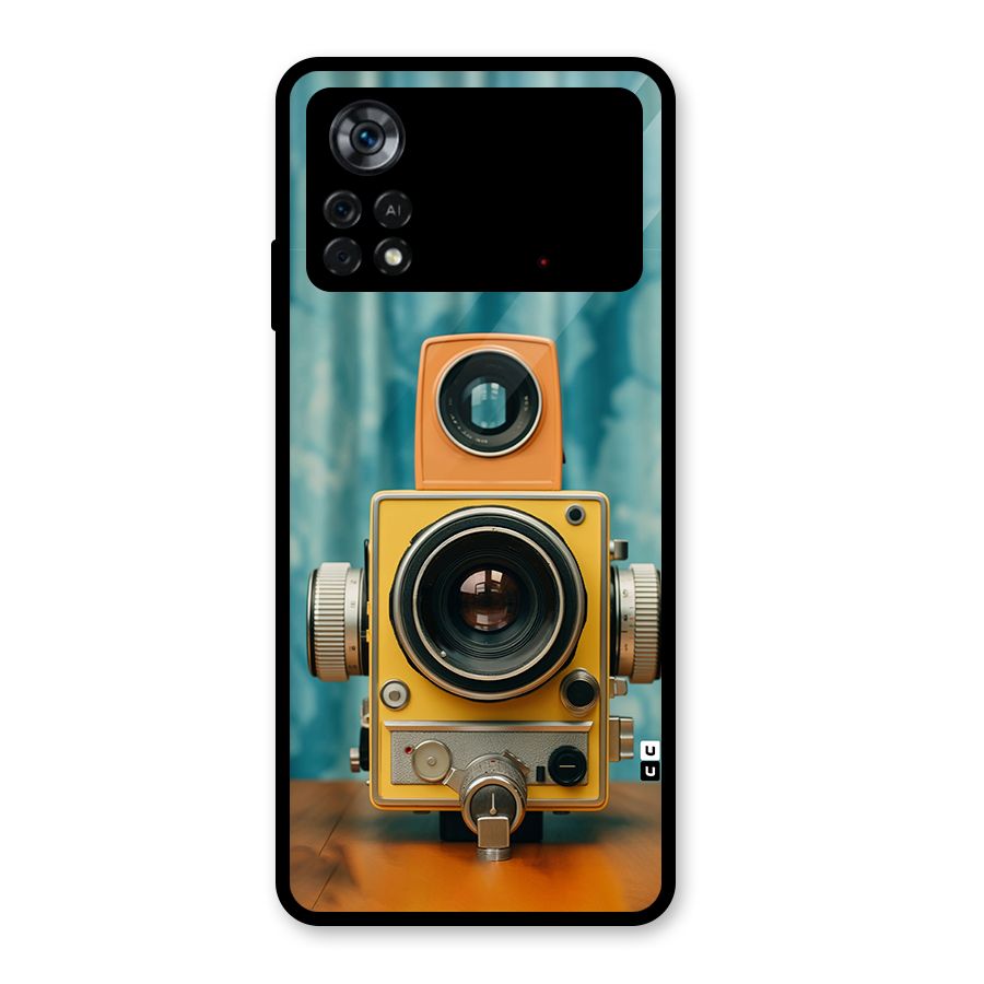 Retro Projector Glass Back Case for Poco X4 Pro 5G