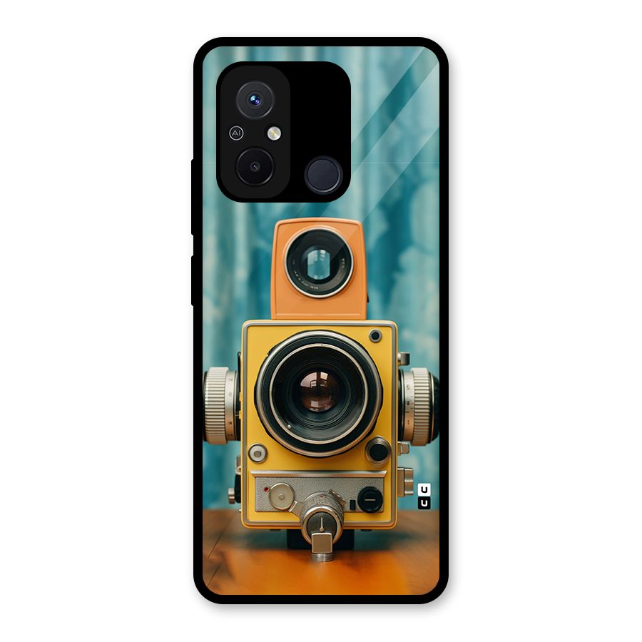 Retro Projector Glass Back Case for Redmi 12C