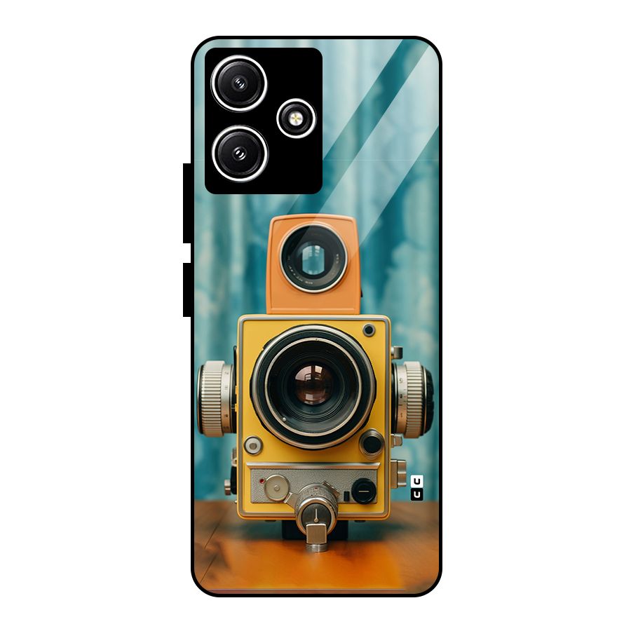 Retro Projector Glass Back Case for Redmi 12 5G