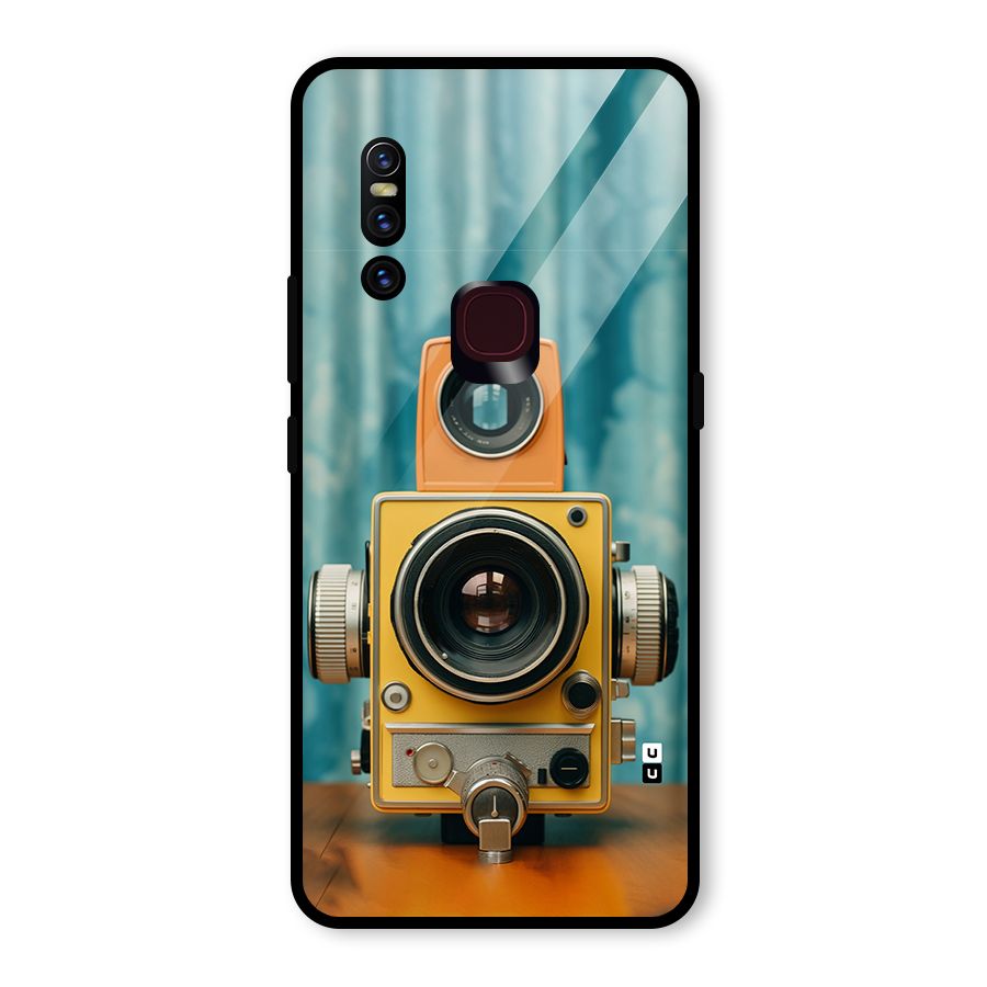 Retro Projector Glass Back Case for Vivo V15