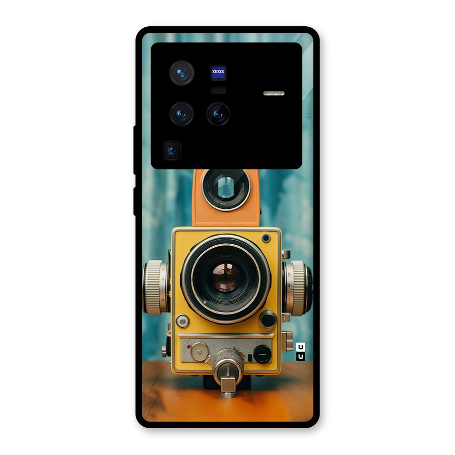 Retro Projector Glass Back Case for Vivo X80 Pro