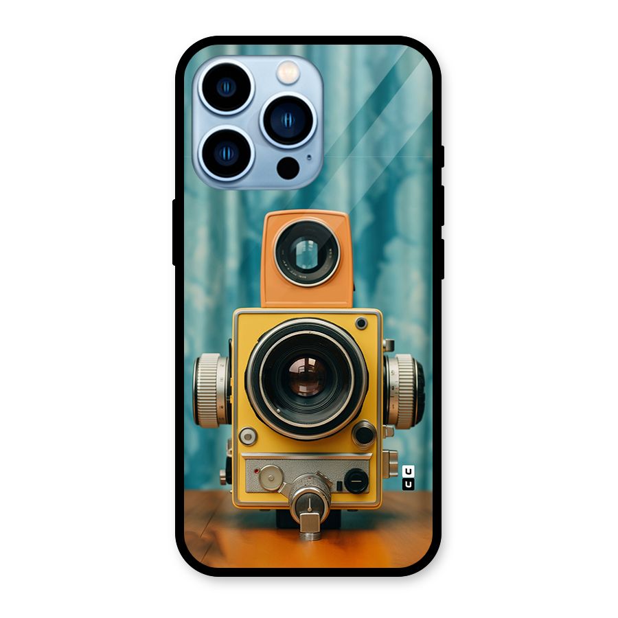 Retro Projector Glass Back Case for iPhone 13 Pro