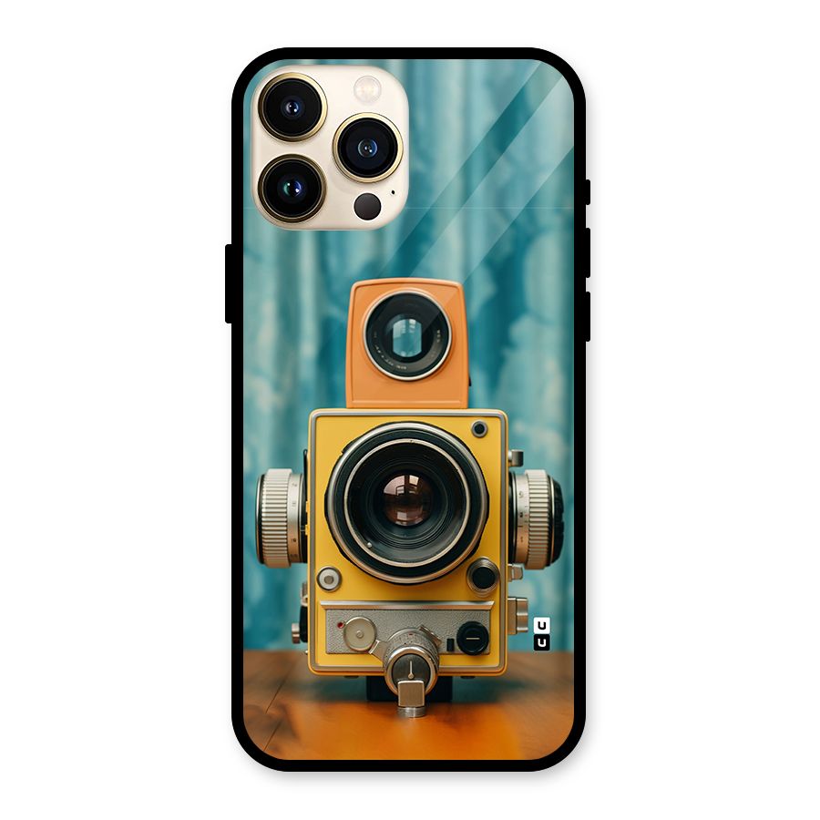 Retro Projector Glass Back Case for iPhone 13 Pro Max