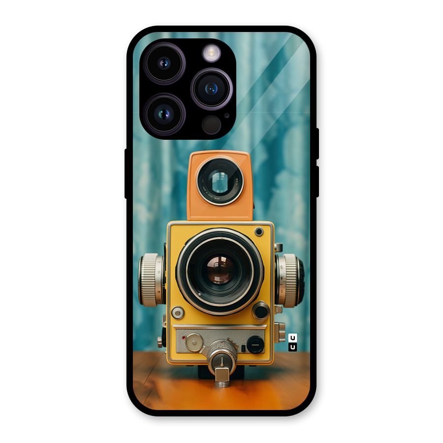 Retro Projector Glass Back Case for iPhone 14 Pro