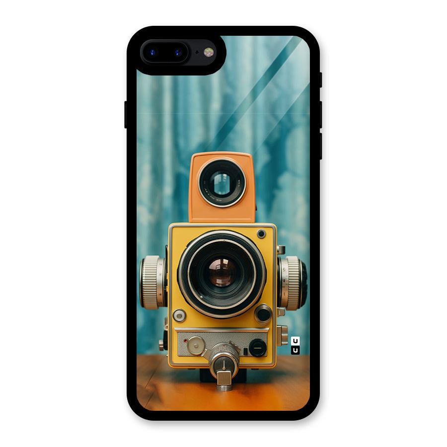 Retro Projector Glass Back Case for iPhone 8 Plus